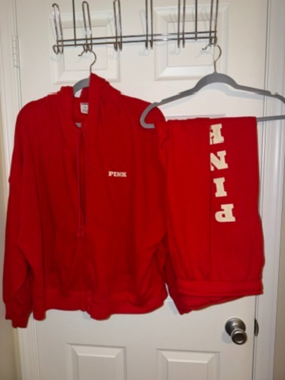 Victoria’s Secret PINK Red Hoodie Sweatpants Set XXL